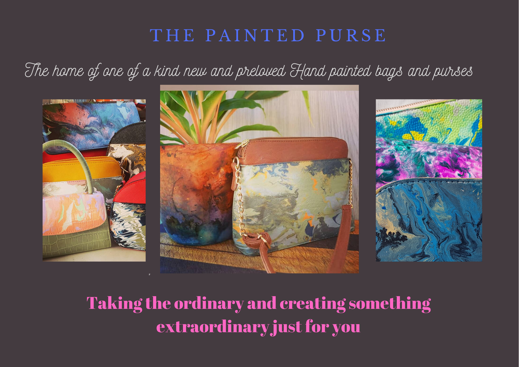 The preloved painted purse